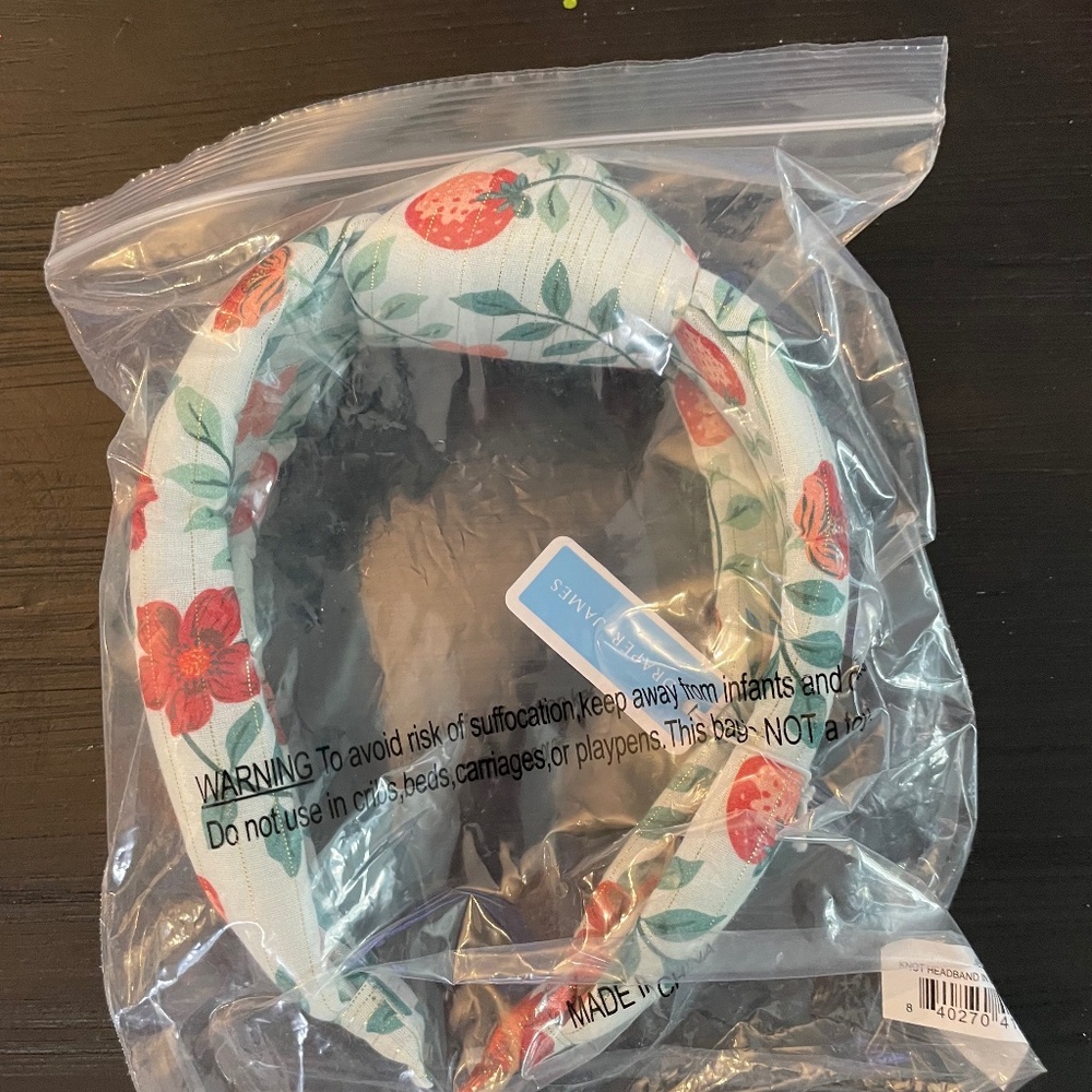 Draper James Knot Strawberry Field Headband-NWT